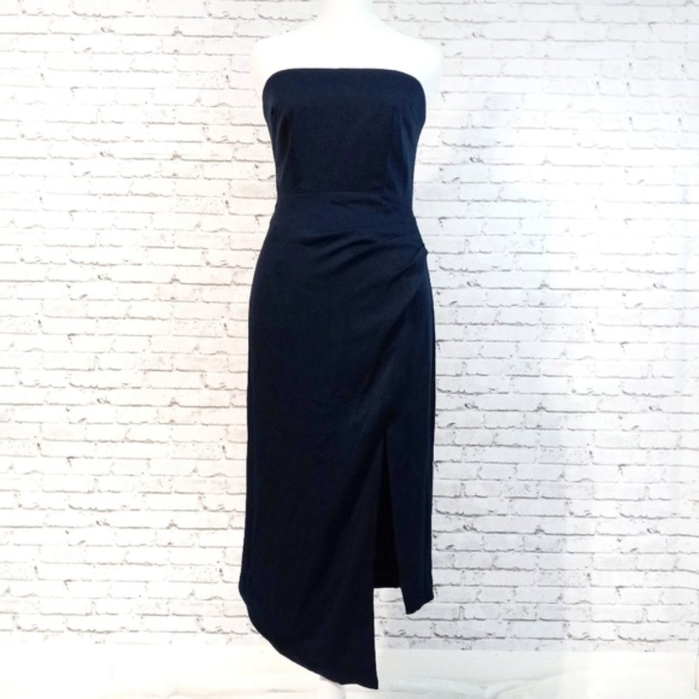 Cushnie Navy Blue Strapless Dress New